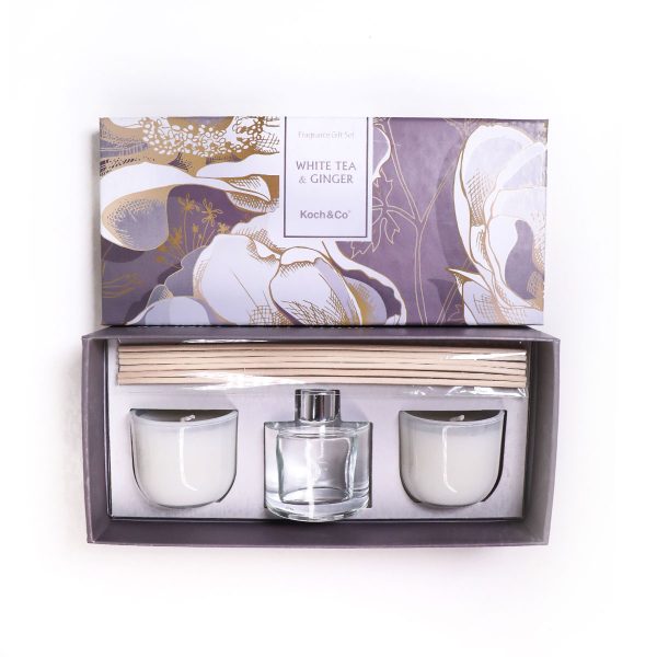 White Tea Ginger Candle and Diffuser Gift Set